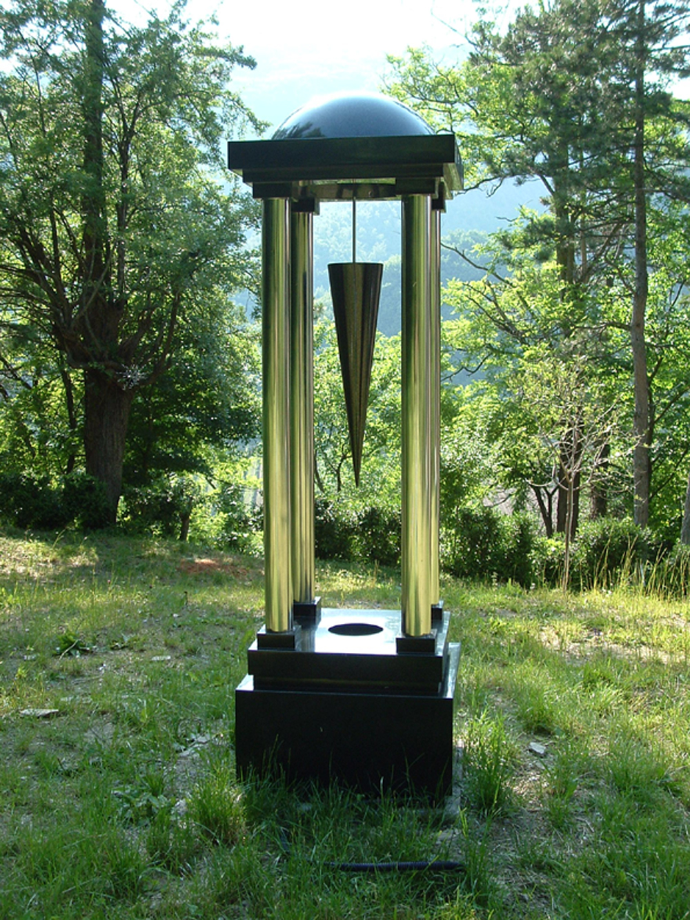 black granite abstract sculpture