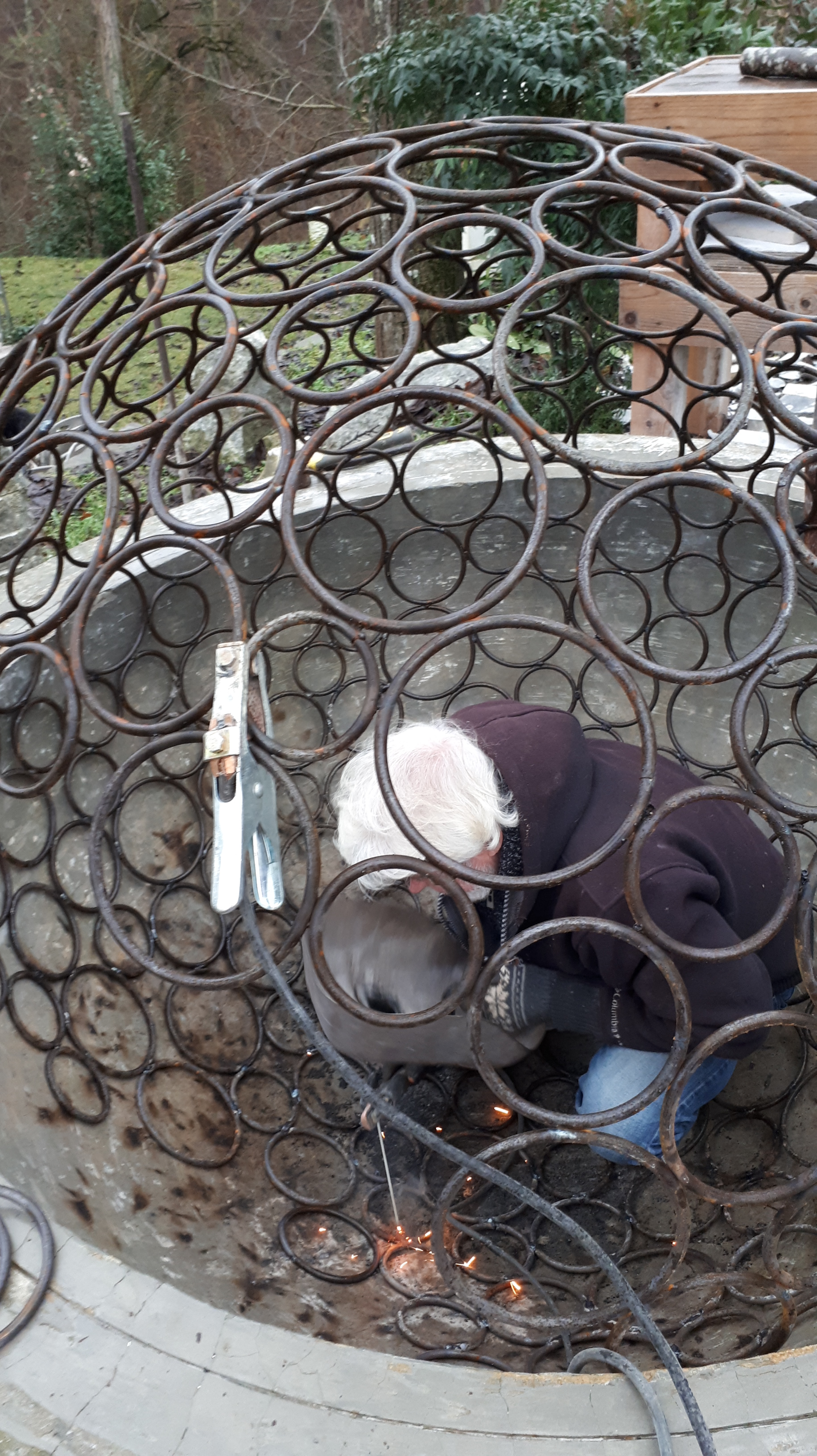 welding iron sculpture