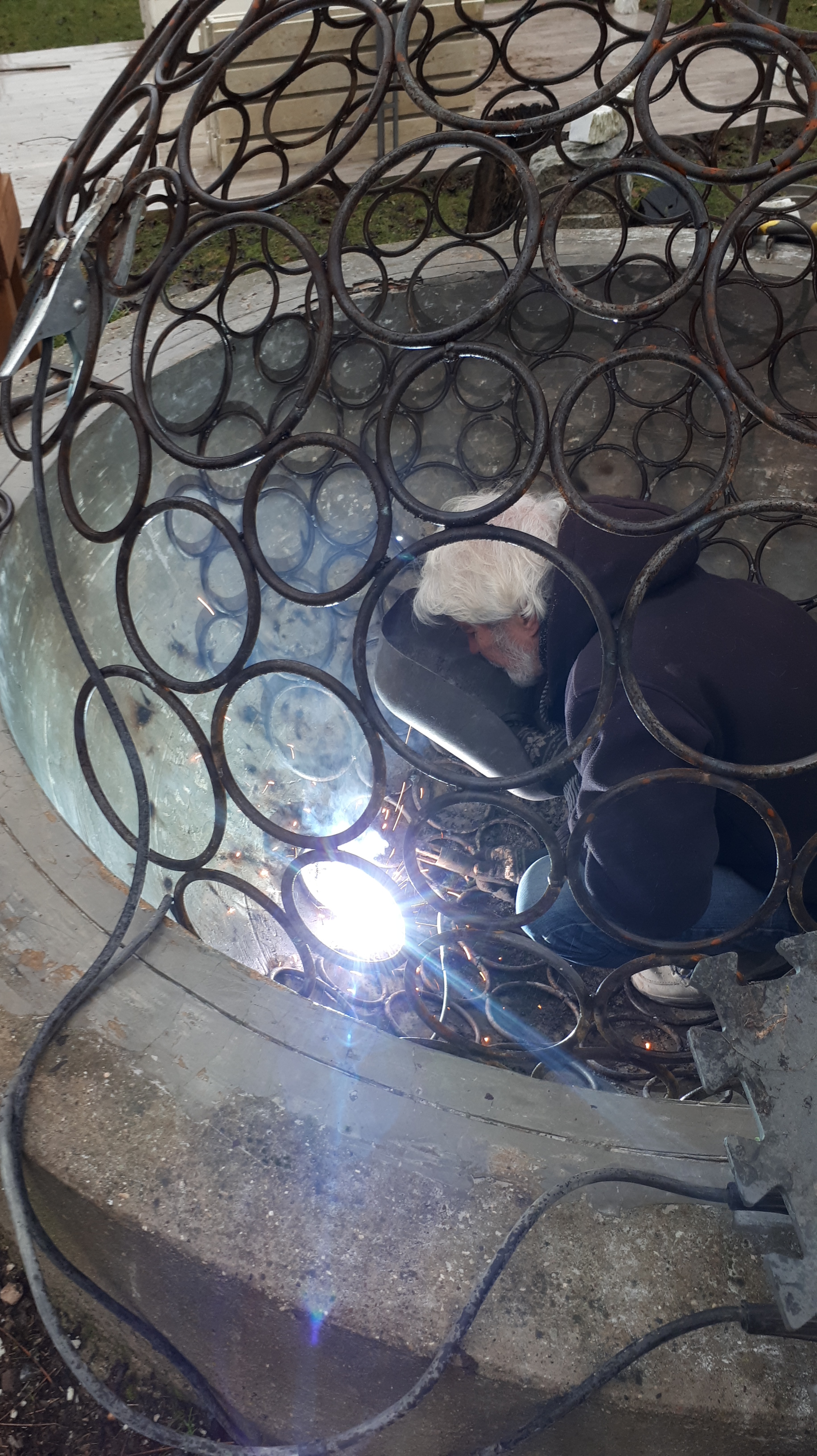 welding iron sculpture