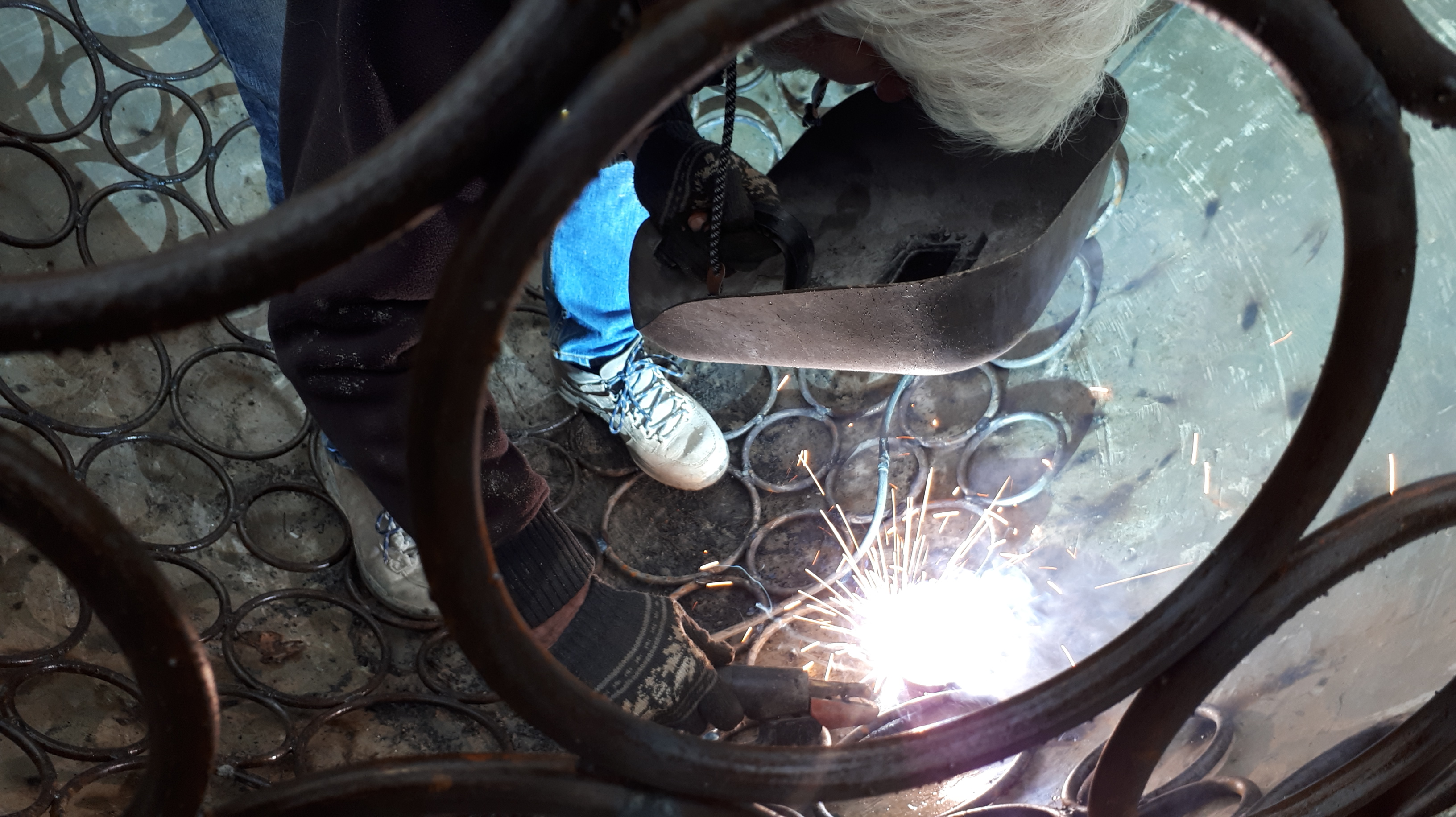 welding iron sculpture